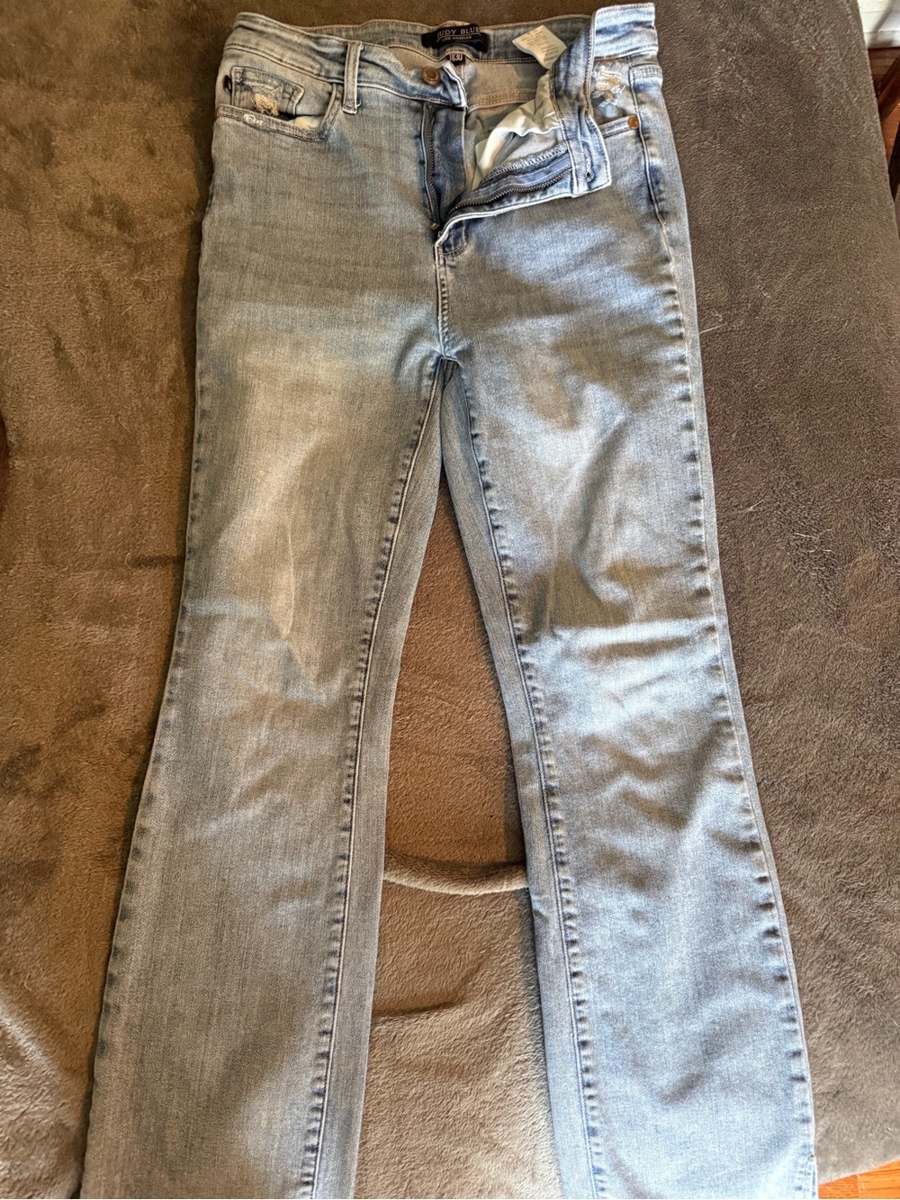 Light Blue Women's Straight-Leg Jeans